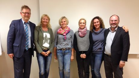 von links nach rechts: H.-G. Lang, Kirstin Fischer, Susanne Pfeiffer, Christiane Schwarz, Christine Dörr, Rudolf Schmidt